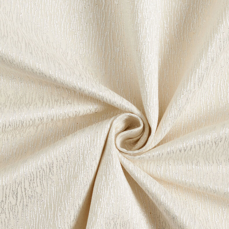 Clothing jacquard glittering serpentine lines – white/silver, image number 4