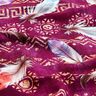 French terry Boho feathers | Glitzerpüppi  – grape/lobster,  thumbnail number 2