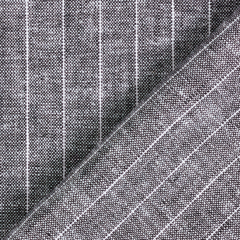 Pinstripes Linen Viscose Blend – black,  image number 4