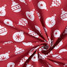 Christmas Tree Baubles Cotton Jersey – carmine,  thumbnail number 3