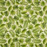 Decor Fabric Half Panama monstera leaves – natural/green,  thumbnail number 1