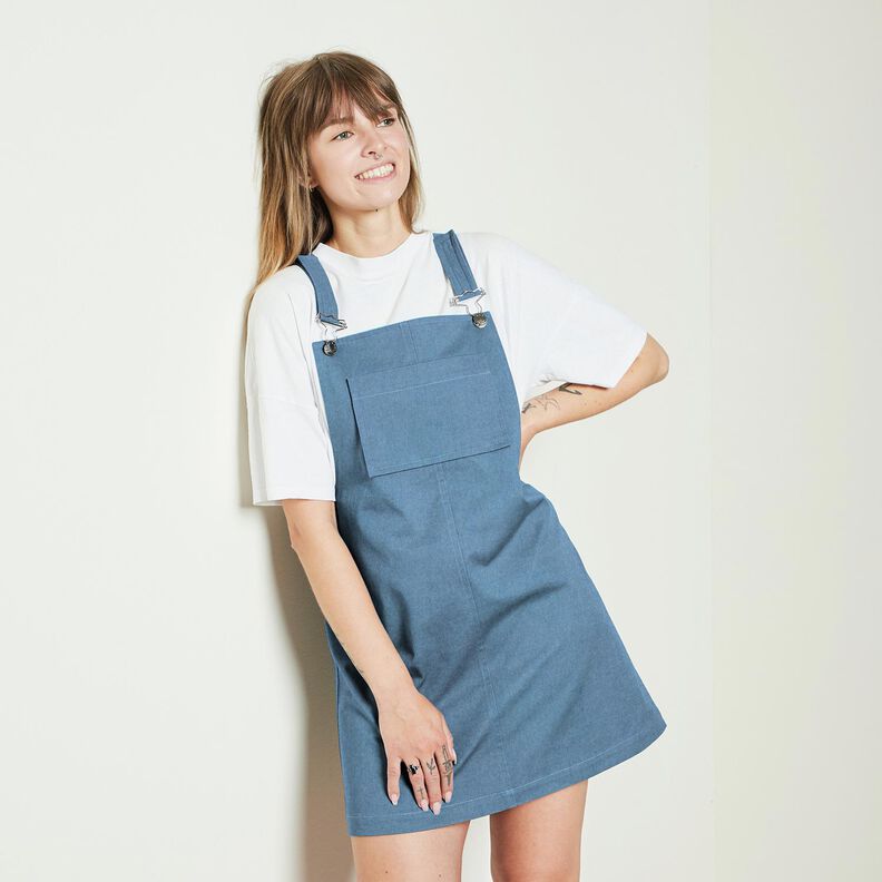 Lightweight cotton denim – light blue,  image number 6