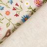 Decor Fabric Half Panama forest animals and flowers – natural/green,  thumbnail number 4