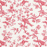 Cotton Cretonne birds – red/offwhite,  thumbnail number 1