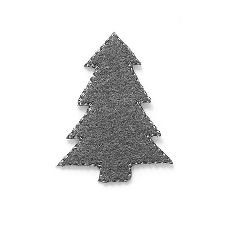 Patch Felt Christmas tree [4 cm] – grey,  image number 1