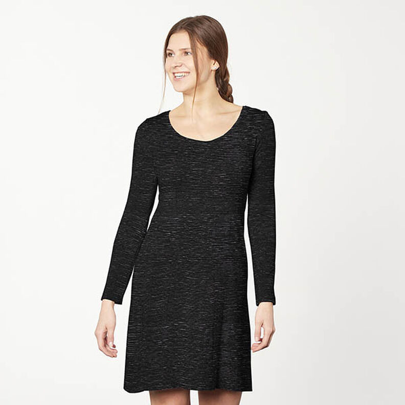 Plain Lurex Pleated Velvet – black,  image number 5