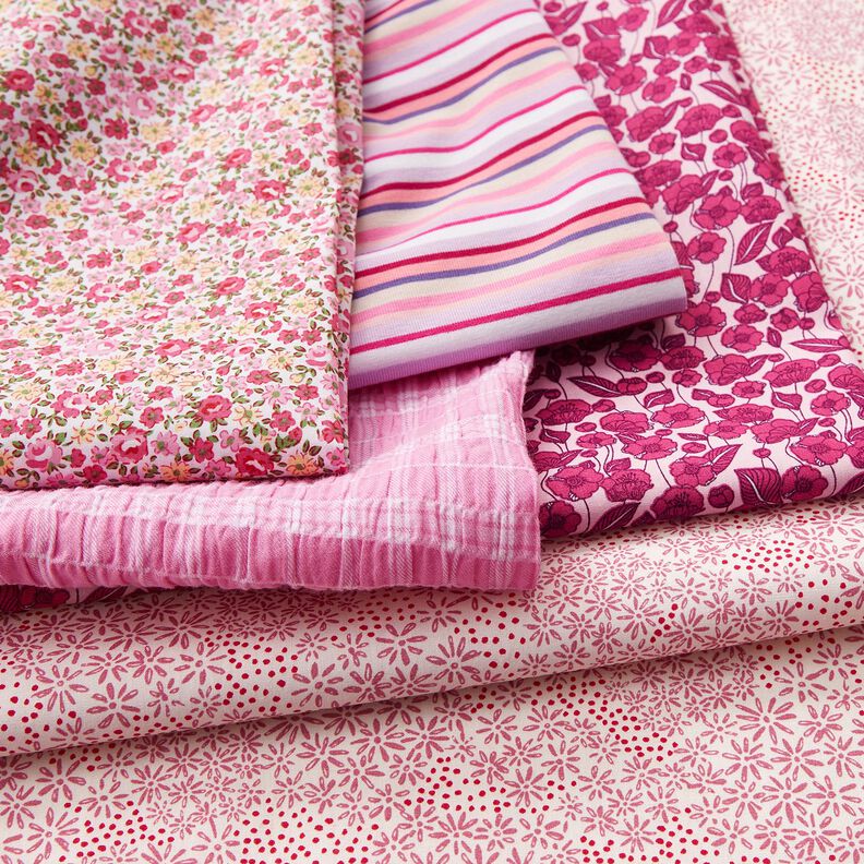 Cotton Poplin flower tendrils – light pink/purple, image number 5