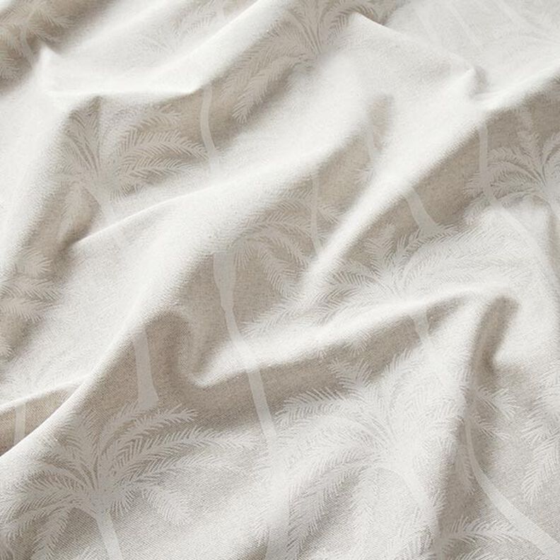 Decor Fabric Half Panama palms – white,  image number 2