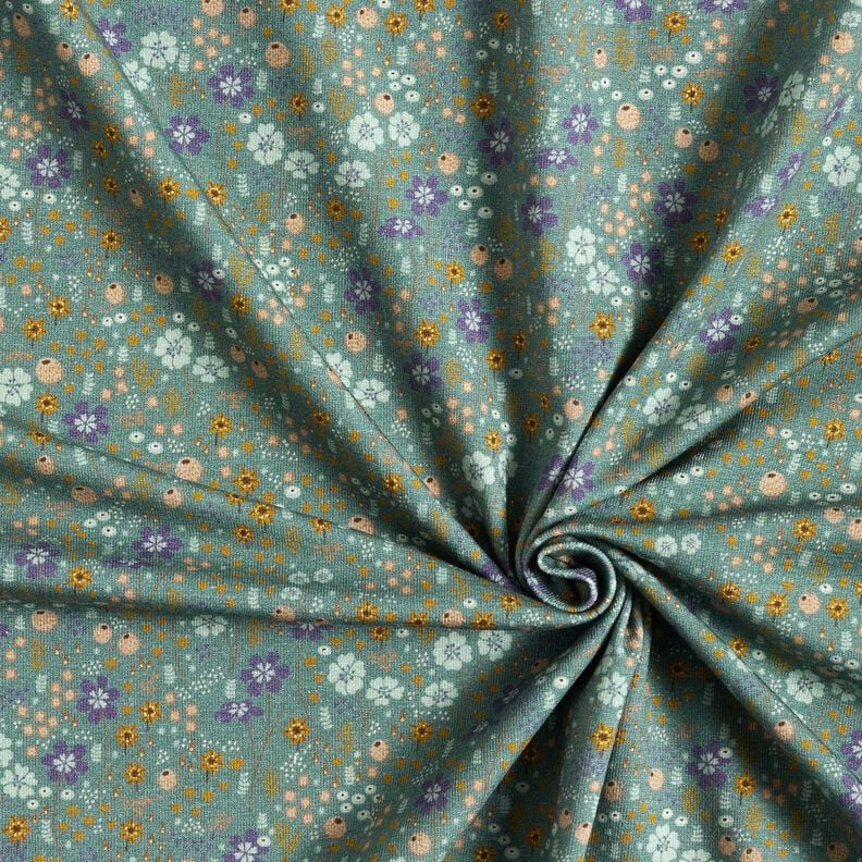 Cotton Jersey Forest flower meadow Digital Print – reed,  image number 3