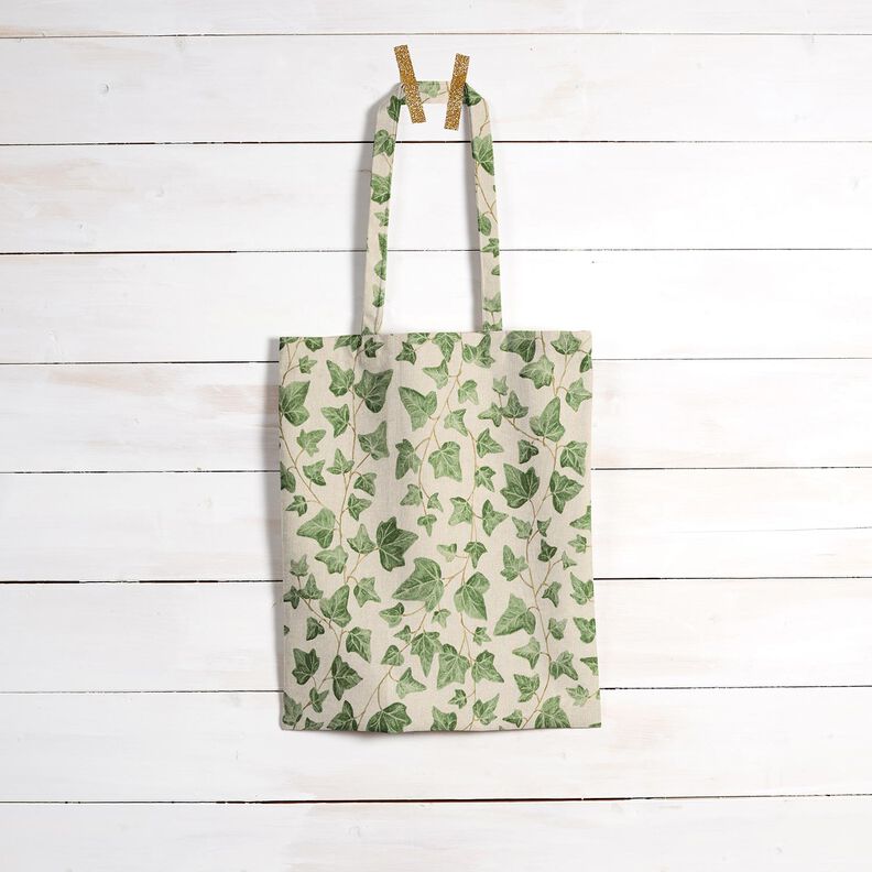 Decor Fabric Half Panama ivy – natural/green,  image number 8
