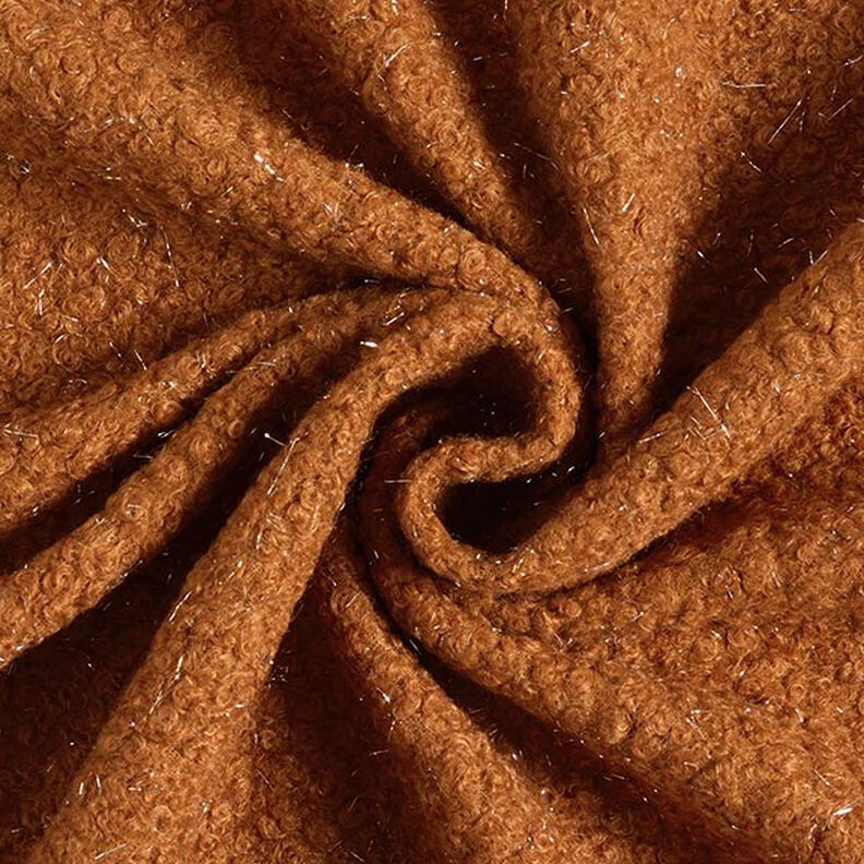Shiny Threads Bouclé Knit – caramel,  image number 1