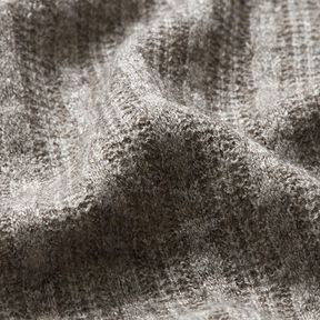 melange cable pattern knitted fabric – grey, 