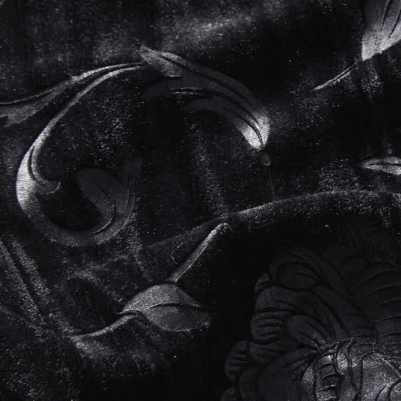 Crushed velvet chrysanthemum – black,  image number 2