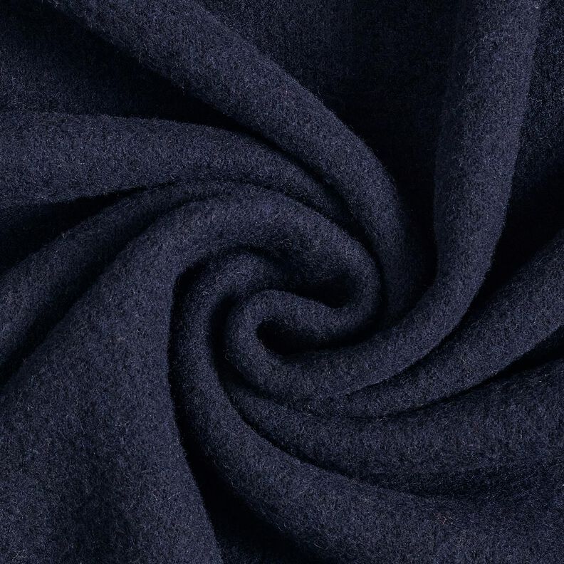 Wool fleece pure new wool Plain – blue-black,  image number 1