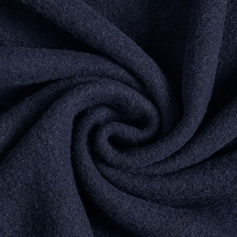 Wool fleece pure new wool Plain – blue-black, image number 1