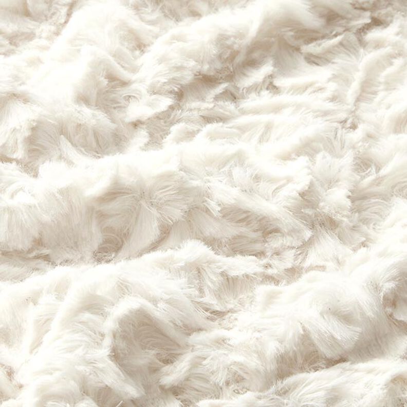 Diamond Print Faux Fur – offwhite,  image number 2