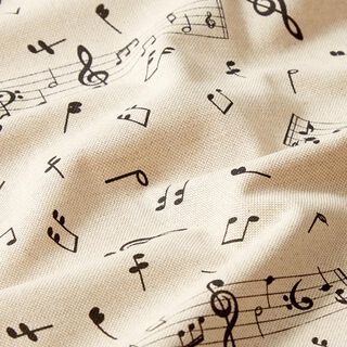 Music Notes Linen Look Half Panama – natural, 