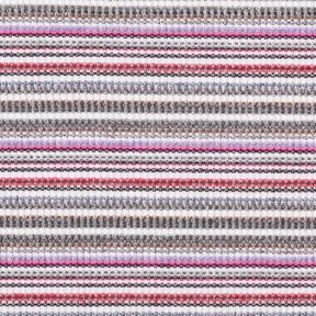 Horizontal stripes glittery rib knit, 