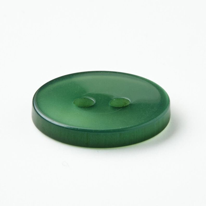2-hole button shiny [Ø 15 mm] – fir green,  image number 2
