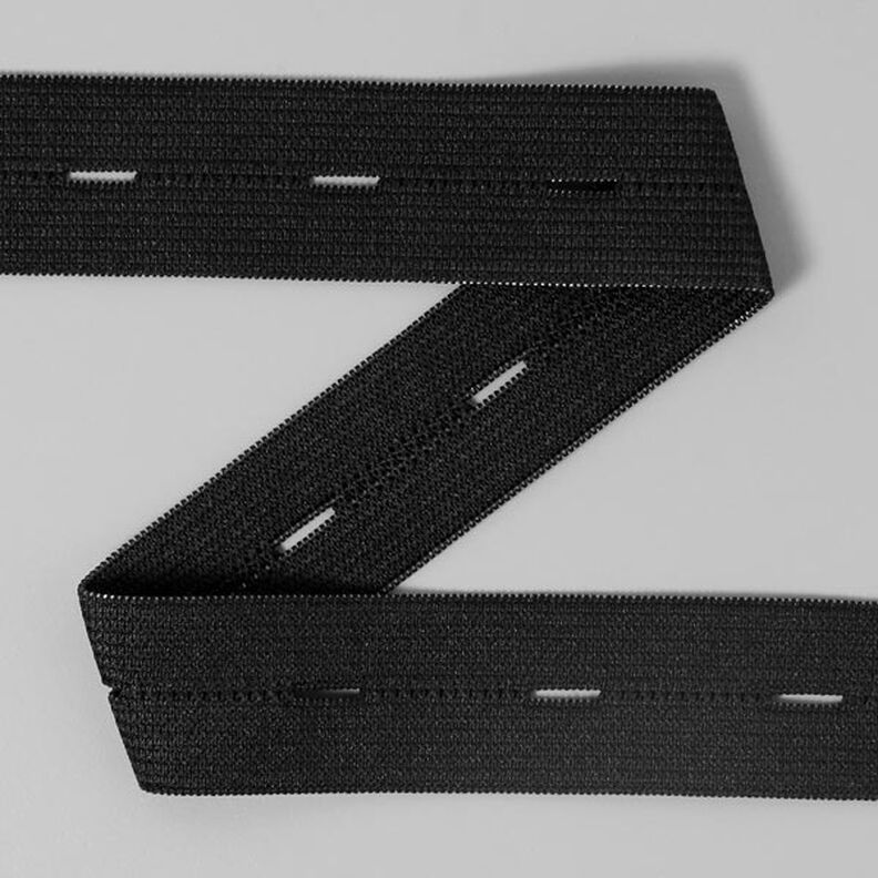 Buttonhole elastic 580 – black | YKK,  image number 1