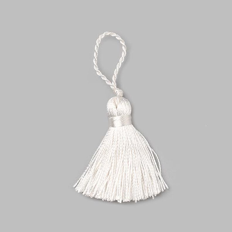 Twist Tassel [40 mm] - white,  image number 1
