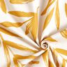 Decor Fabric Half Panama minimalist leaves – mustard/natural,  thumbnail number 3