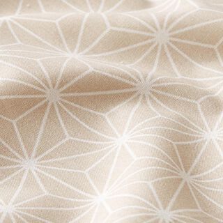 Cotton Cretonne Asanoha Japanese Stars – sand, 
