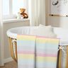Cosy Fleece Pastel rainbow stripes – light yellow/pink,  thumbnail number 6
