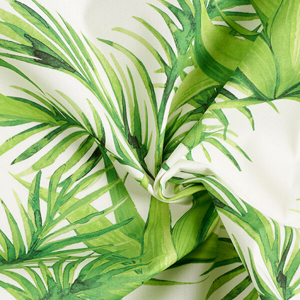 Outdoor Fabric Canvas Tropical Leaves – light green,  image number 3