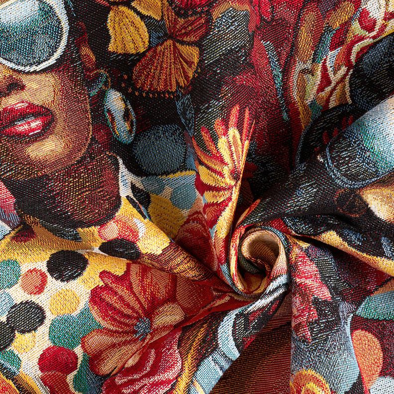 Decor Fabric Tapestry Fabric famous women – carmine/light beige, image number 3