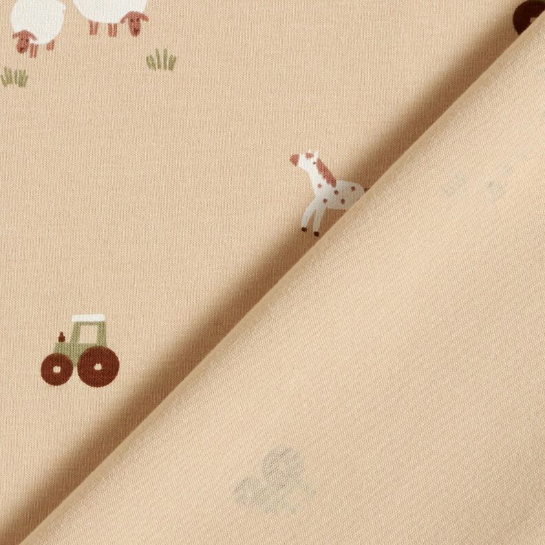 Cotton Jersey farmyard – almond, image number 4