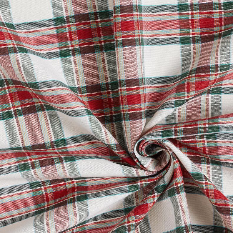 Decor Fabric Jacquard classic check – offwhite/carmine,  image number 3