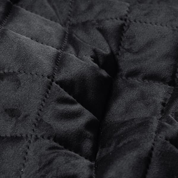 Upholstery Fabric Velvet Quilted Fabric – black,  image number 2