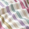 Decor Fabric Half Panama Watercolour Stripes – ivory/eucalyptus,  thumbnail number 2