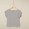 Cotton Jersey Wide and Narrow Stripes – cream/black,  thumbnail number 5