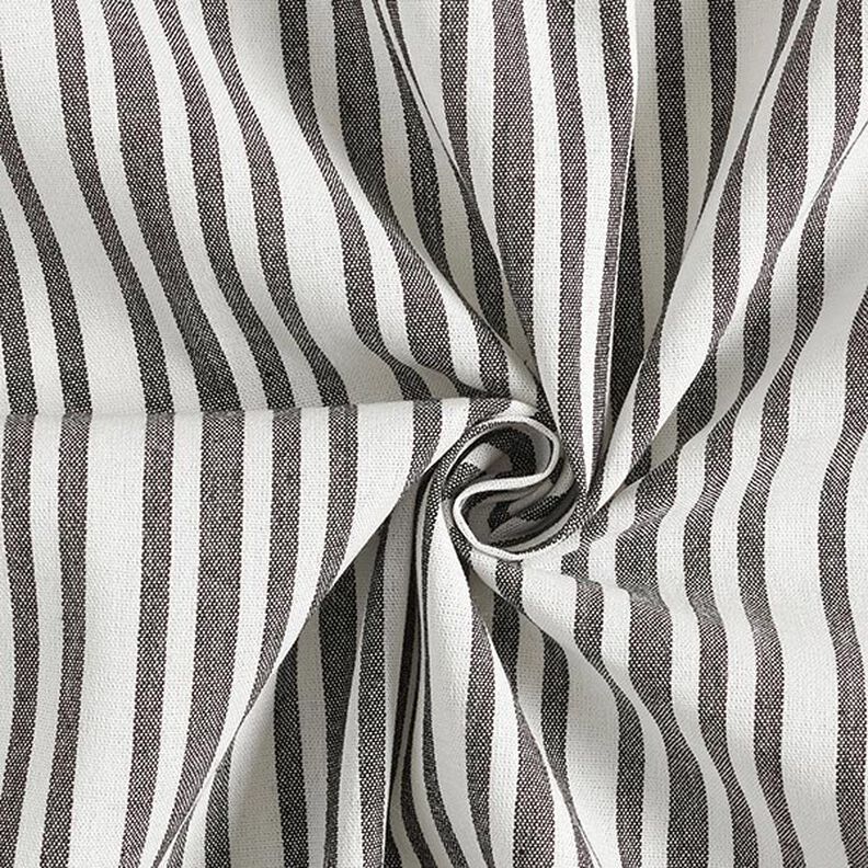 Viscose Blend Irregular Stripes – white/black,  image number 3