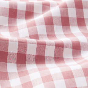 Cotton Vichy check 1 cm – dusky pink/white, 