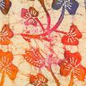viscose fabric batik leaves – sand/orange,  thumbnail number 1