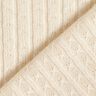 Knit Fabric Ajour elegant glitter stripes – cream,  thumbnail number 4