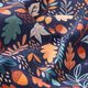 Decor Fabric Half Panama Autumn leaves – navy blue,  thumbnail number 2