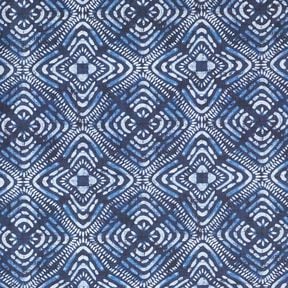 Decor Fabric Canvas Batique tiles – indigo/white, 
