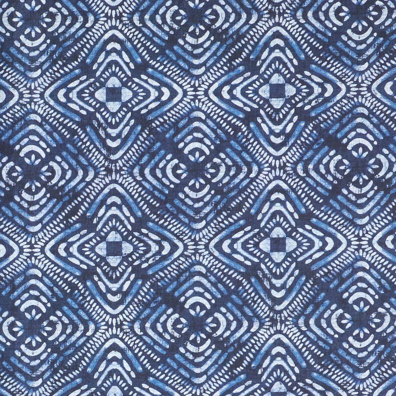 Decor Fabric Canvas Batique tiles – indigo/white,  image number 1