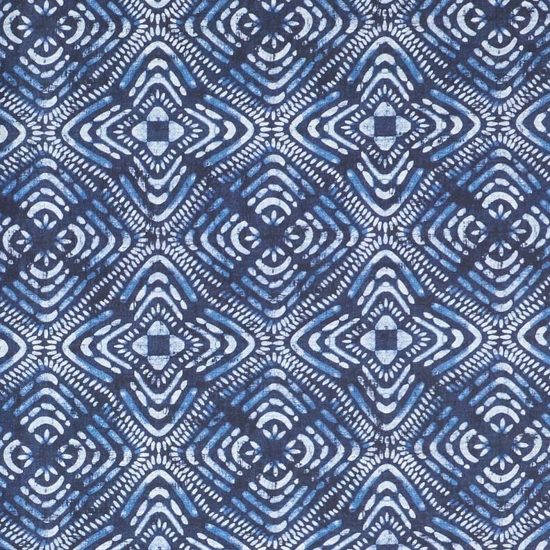Decor Fabric Canvas Batique tiles – indigo/white, image number 1