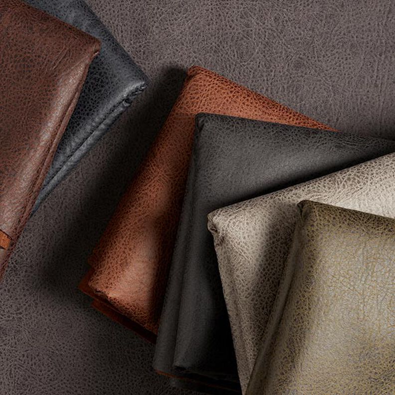 Upholstery Fabric Imitation Leather – dark grey,  image number 4