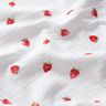 Double Gauze/Muslin watercolour strawberries Digital Print – white,  thumbnail number 2