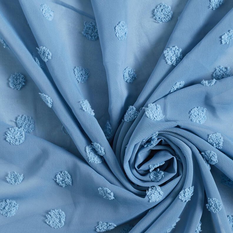 Large dobby dots chiffon – brilliant blue,  image number 3