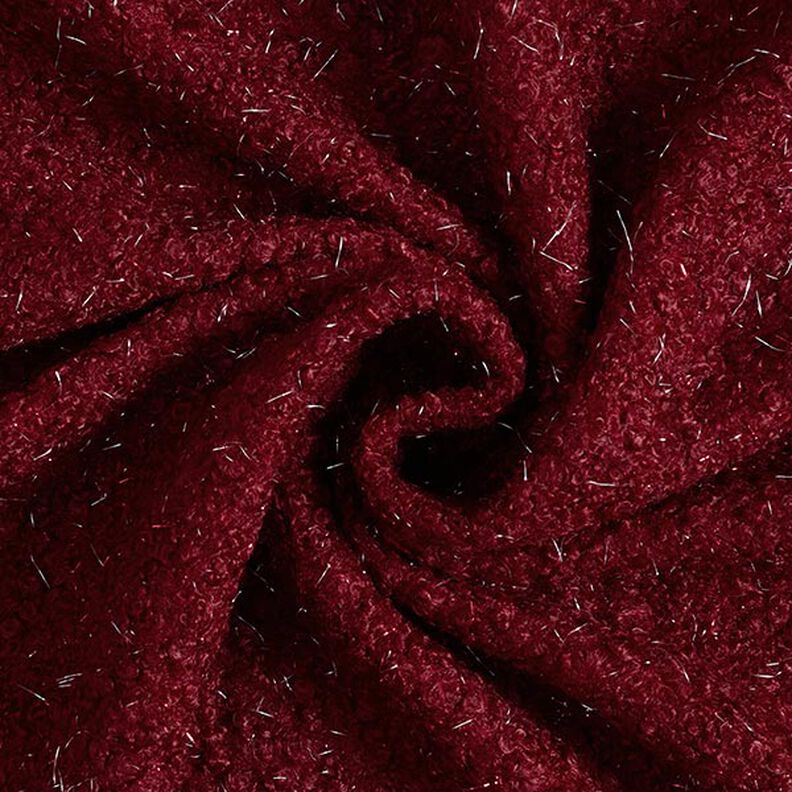 Shiny Threads Bouclé Knit – burgundy,  image number 1