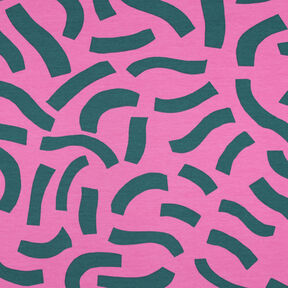 French terry Playful | Nerida Hansen – pink/petrol, 