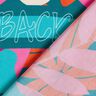 Viscose Voile large flower border design Panel – petrol,  thumbnail number 4