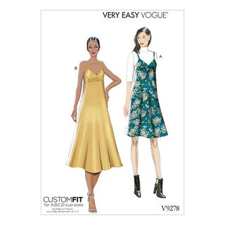 Slip-Style Dress with Back Zipper, Very Easy Vogue9278 | 6 - 14, 